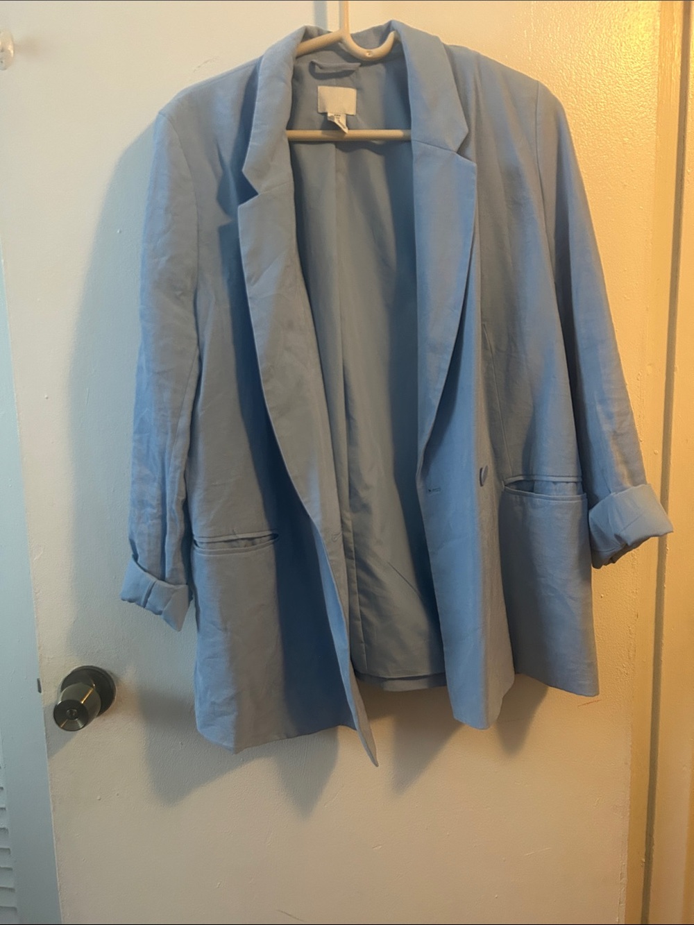 H&M Light Blue Relaxed Fit Women's Blazer